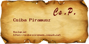 Csiba Piramusz névjegykártya